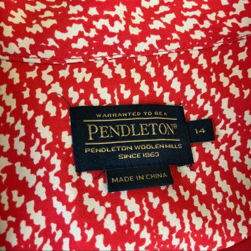 Pendleton Patterned Zip Jacket Size 14 - image 6